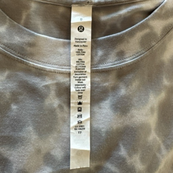 Lululemon Athletica All Yours Tee Dress Sz 8 Gray Tie Dye  Casual Athleisure - Picture 5 of 8